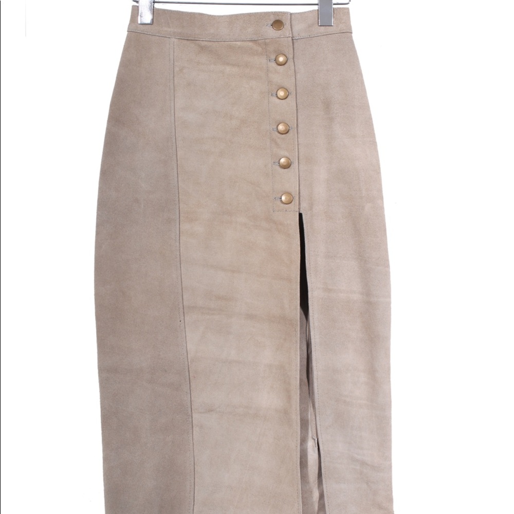 Leather midi skirt - Picture 6 of 7